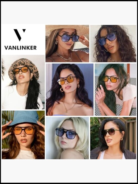 Retro Square Aviator Sunglasses with UV400 Protection main image 7